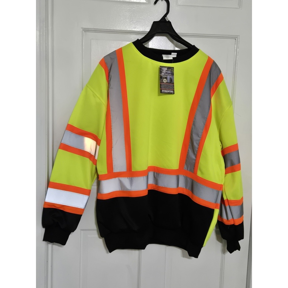 Forester Hi Visibility Sweatshirt NWT size XL orange yellow reflective